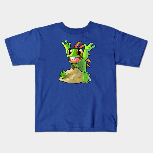 Happy Beach Murloc Kids T-Shirt by JenEric Eric